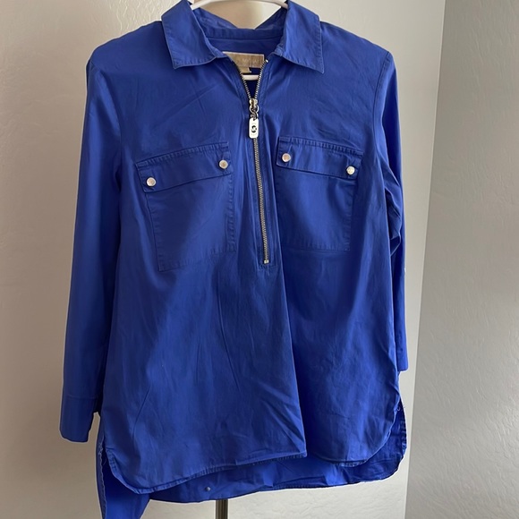 MK Michael Kors Blue 3/4 zip Ladies top shirt - Picture 6 of 6